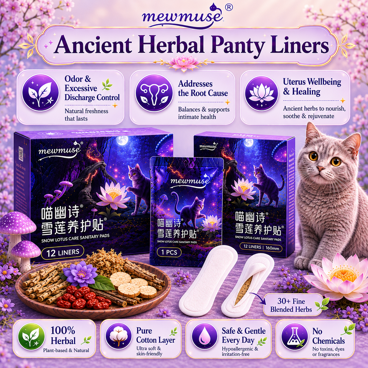 Herbal  Feminine  Panty Liners